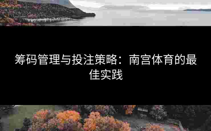筹码管理与投注策略：南宫体育的最佳实践