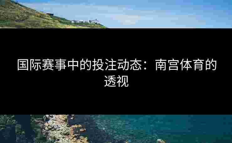 国际赛事中的投注动态：南宫体育的透视