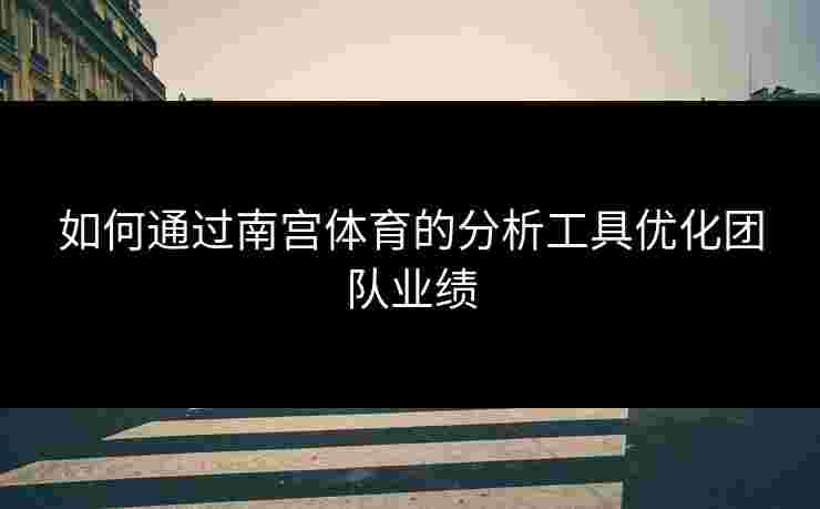 如何通过南宫体育的分析工具优化团队业绩
