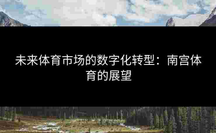 未来体育市场的数字化转型：南宫体育的展望